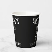 3e verjaardag: Art Deco Style + aangepaste naam Papieren Bekers (Links)