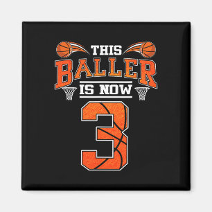 3e verjaardag Basketball Deze speler is nu 3 baken Magneet