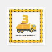 3e Verjaardag Bouw Party Servetten (Voorkant)