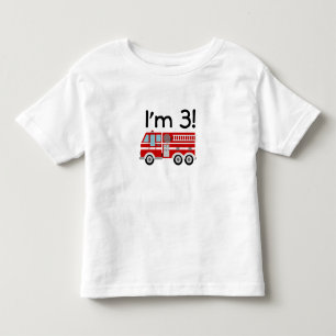 3e verjaardag brandweerauto kinder shirts