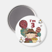 3e verjaardag Cowboy T-shirts en geschenken Magneet (Voorkant / Achterkant)