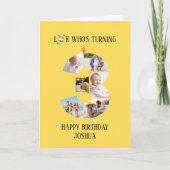 3e verjaardag fotokaart kaart (Voorkant)