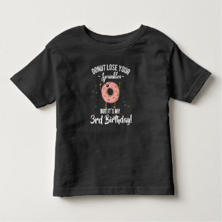 3e verjaardag Funny Donut Third BDay Kinder Shirts