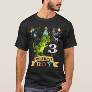 3e verjaardag Geweldige sinus 2017 Dinosaur 3 Yea T-shirt