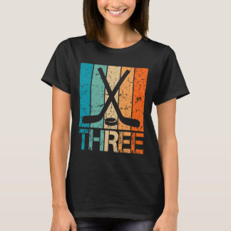 3e verjaardag hockey 3 jaar oud 3jr jongens meisje t-shirt