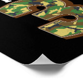 3e Verjaardag Jacht Herten 3 Jaar Oude Jager Poster (Hoek)