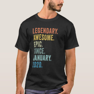 3e verjaardag jongen legendaire epic Geweldige sin T-shirt