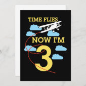 3e verjaardag Jongens Vliegtuig 3 jaar verjaardag Kaart (Voorkant / Achterkant)