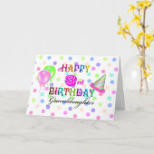 3e verjaardag kleindochter kaart (Gele Bloem)