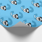 3e verjaardag PANDA 3 jaar oude naam van Aangepast Cadeaupapier (Hoek)