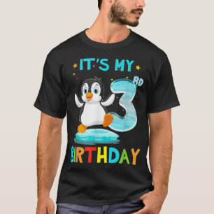 3e verjaardag Penguin Birthday 3 T-shirt