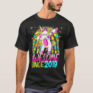 3e verjaardag Regenboogvlucht 3 jaar oude Dabbing T-shirt