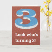 3e verjaardag Running Track kinderen verjaardagska Kaart (Gele Bloem)