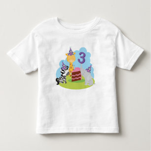 3e verjaardag Safari Kinder Shirts