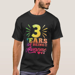 3e verjaardag stropdas Dye 3 jaar oud 3 meisje jaa T-shirt
