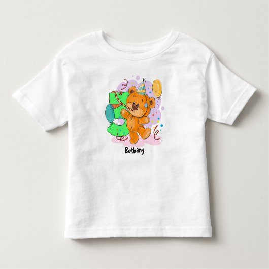 3e verjaardag Teddy Bear Kinder Shirts (Voorkant)
