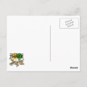 3e verjaardag van apen overhemden en cadeaus briefkaart (Achterkant)