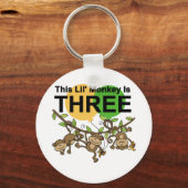 3e verjaardag van apen overhemden en cadeaus sleutelhanger (Voorkant)