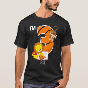 3e verjaardag van de wedstrijd Leon Monkey Zoo Ani T-shirt