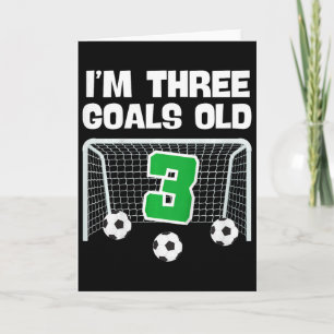 3e verjaardag Voetbal Voetballer Jongen 3 Jaar Oud Kaart