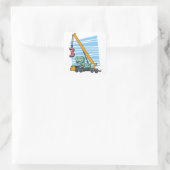 3e verjaardag voor de 3-jarige Kinderen B-dag Vierkante Sticker (Tas)