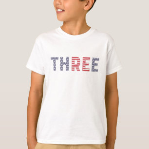 3e verjaardagsfeest outfit voor 4 juli BBQ T-shirt