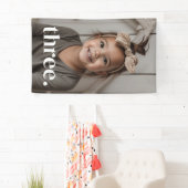3e verjaardagsfoto - drie spandoek (Insitu)