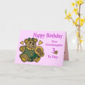 3ème carte d'anniversaire de petite-fille (Fleur jaune)