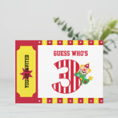 3ème Invitation de ondulation de clown de cirque (Debout devant)