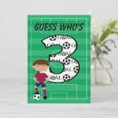 3ème Invitation rouge et bleue d'anniversaire du (Debout devant)