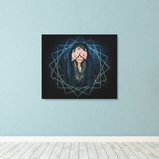 3ème oeil sorcière toile enveloppée (Insitu (Plancher de Bois))