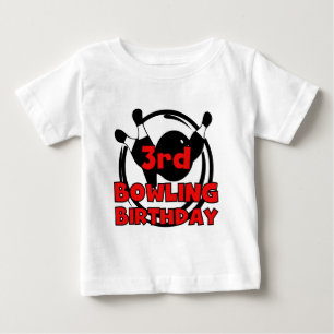 3ème T-shirts et cadeaux d'anniversaire de bowling