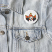 3flaming skulls kopiëren ronde button 5,7 cm (In situ)