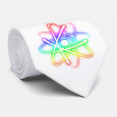 (3h01) atomes rougeoyants colorés - cravate (Roulé)