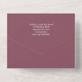 3in1 Boho Pampas Grass Wedding Invite en RSVP All In One Uitnodiging (Achterkant)
