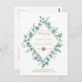 3in1 - Date de sauvegarde Eucalyptus, invitation d (Devant / Derrière)