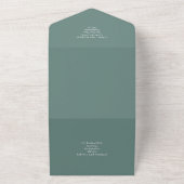 3in1 Greenery Eucalyptus Arch Wedding RSVP All In One Uitnodiging (Buitenkant)