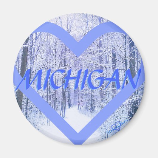 3MICHIGAN HIVER PERIHEART MAGNET (Devant)