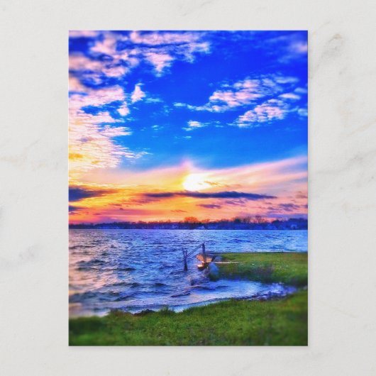 3NOUVELLE CARTE POSTALE LAKE SUNSET (Devant)