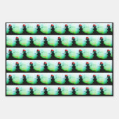 3pc sneeuwman inpakpapier vel (Voorkant)