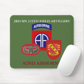 3RD BATTALION 319TH FIELD ARTILLERY MOUSEPAD MUISMAT (Met muis)