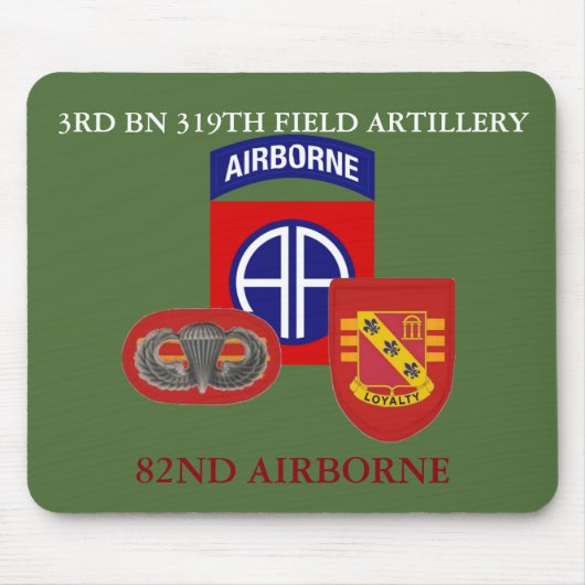 3RD BATTALION 319TH FIELD ARTILLERY MOUSEPAD MUISMAT (Voorkant)