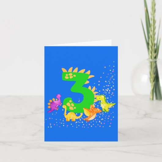 3rd Birthday. Dinosaur Design. My third birthday.  (Devant)