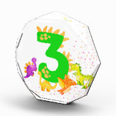 3rd Birthday. Dinosaur Design. My third birthday.  Fotoblokken (Rechts)