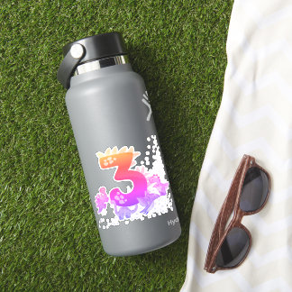 3rd Birthday. Dinosaur Design. My third birthday.  Sticker