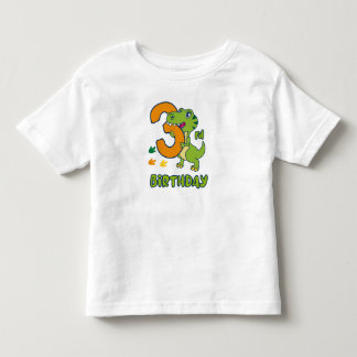 3rd birthday dinosaur  kinder shirts