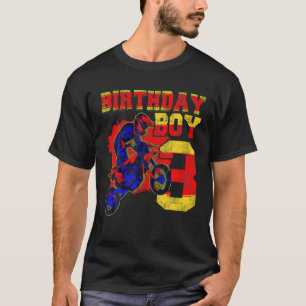 3rd Birthday Motocross Dirt Bike 3 jaar oud Vinta T-shirt