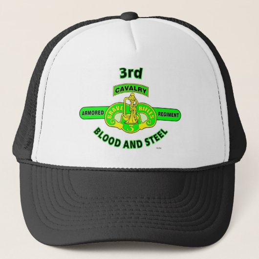 3RD GEARMOREERD CAVALRY REGIMENT "RAVE RIFLES" TRUCKER PET (Voorkant)