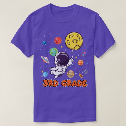 3rd Grade Birthday Boy Tee Astronaut Third Grade B T-shirt (Design voorkant)
