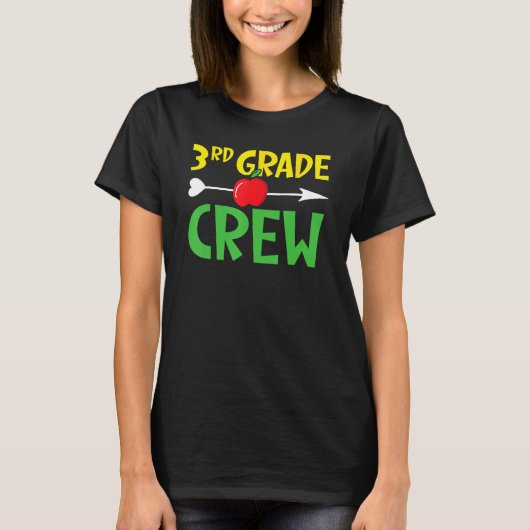 3rd Grade Crew Student Back To School Students Gra T-shirt (Voorkant)